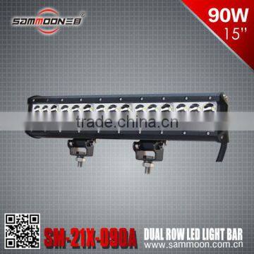 12'' ATV UTV offroad light bar IP 67 7200LM15 Inch 90W Dual Row LED Light Bar