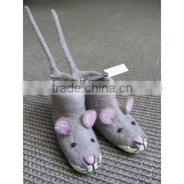 Handmade felt Mae Mouse children shoes