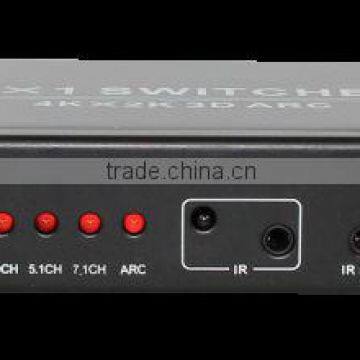 High quality ARC 1.4 HDMI switch 4by1 with IR