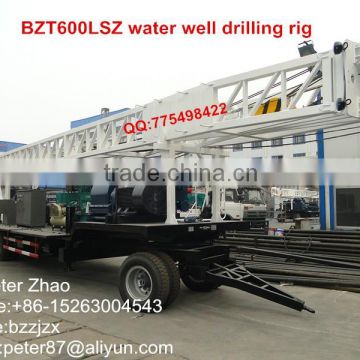 600m (BZT600LSZ) water well drilling rig mounted on trailer