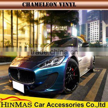 PVC Car Body Design 1.52x20M Glossy Chameleon Car Color Change Wrap Vinyl Film