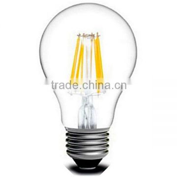 E27 6w 3000k globe led filament bulb