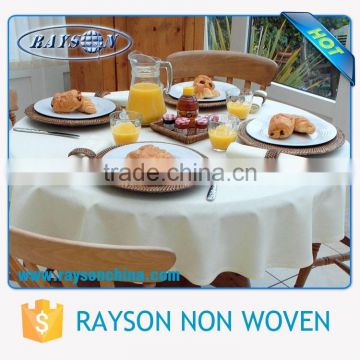 Good Water Resistance Cheap White Table Cloth sms Fabric