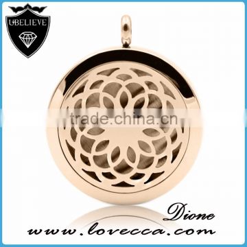 Aromatherapy Necklace Diffuser Pendant Stainless Steel Essential Oil Perfume