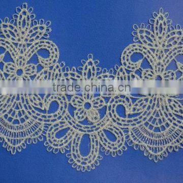 China supplier of bridal net polyester embroidery lace trim