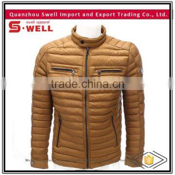 Wholesale price custom winter men quilted nylon jacket