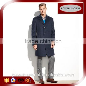 High Quality Latest Style Men Wool Coat with Knee Length