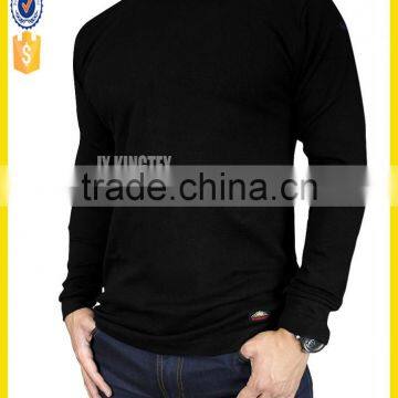 hot sale mens good plain long sleeve tshirt sweater