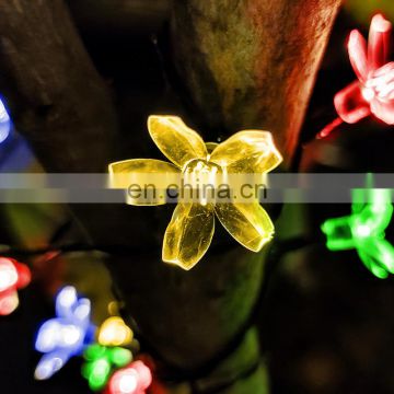 5m 7m 12m Garden Christmas Garland led cherry Light solar string fairy lights for Garden Tree Decoration New Year