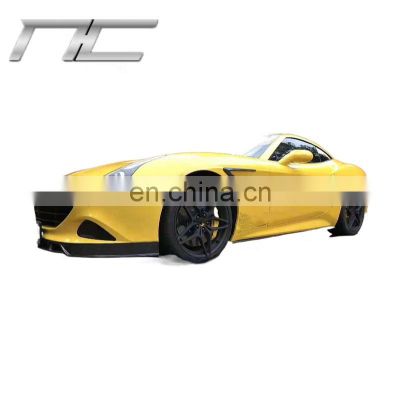 NC style carbon fiber parts with front lip side skirts rear diffuser Spoiler Wing Full body kit For Ferrary CaliforniaT