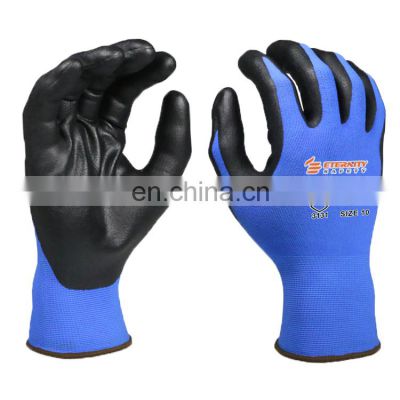 Anti slip safety hand customize palm coated nitrile gloves for construction