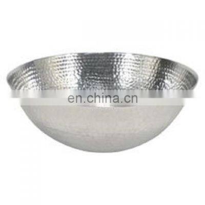 aluminium hammered shiny metal bowl for decor