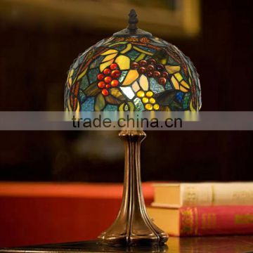 Creative Table Lamps,Tiffany Style Glass grape Table Lamps,Glass Shade Table Lamp