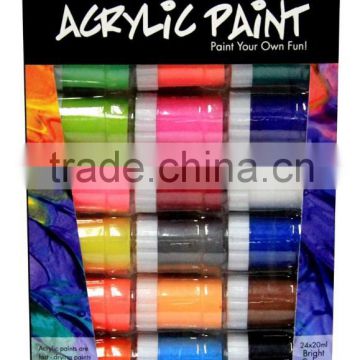Best Selling 24*20ml Non-toxic Wholesale Acrylic Paint Sets