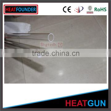 Heat resistant clear quartz glass tube heater