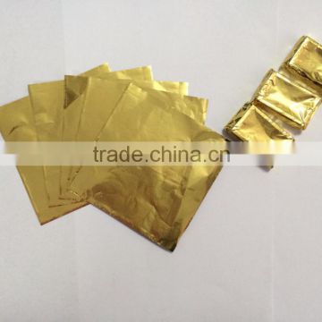12micron Gold Chocolate Packaging Plain Aluminum Foil