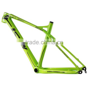 ican factory price 650b mountain bicycle frame green 27.5er carbon frame AC650B
