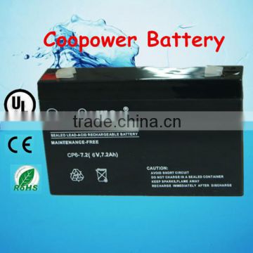 Sealed Lead acid battery /Eemergency light battery/Rechargeable battery/Solar Battery/6V6.5AH UPS Battery
