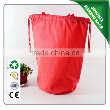 Eco-friendly non woven round bottom drawstring bag