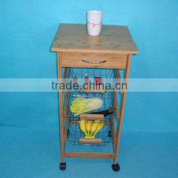 Kitchen Cart with Drawer and Wheels