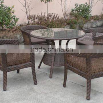 garden PE rattan wicker dining room furniture