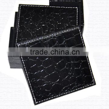 High Quality and Reasonable Embossed Leather Coaster