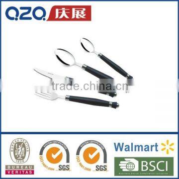 Black handle flatware PP handle flatware T024