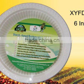 Biodegradable disposable plastic 6 inch package plates