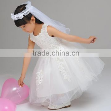 fashion design child white flower girl dress supplier