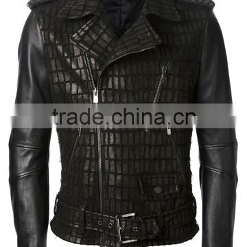 New Style chrocodile Leather jacket Garments