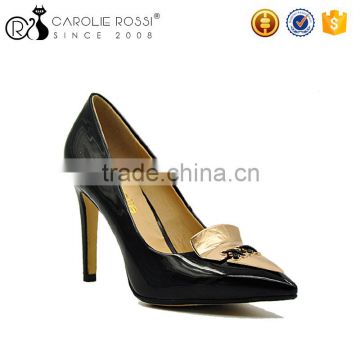 black and white rubber shoes sample size modern high heel steel toe safety shoes