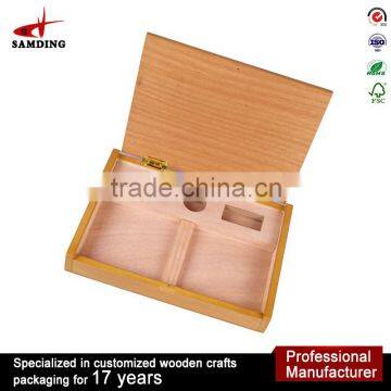 Custom Laser Logo Antique Wooden Cigar Boxes Wholesale