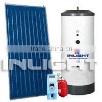 Split flat plate solar water heater