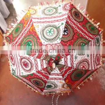 RTUM-1 Colorful Victorian age look Rajasthani umbrella for sun protection Handcrafted Embroidery Design umbrella From Jaipur