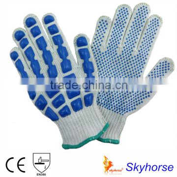 7 Gauge T/C Shell Latex Dots Safety Work Gloves Building Construction Maintenance