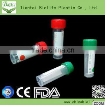 Disposable plastic blood collection tubes