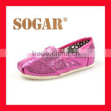 fancy child shoes canvas shoe sparkle hot pink