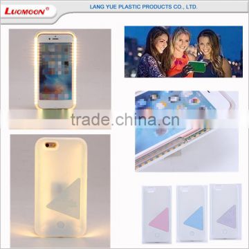 super thin colorful glow in the dark led selfie mobile phone case for iphone 4 5 6 7 S SE C plus