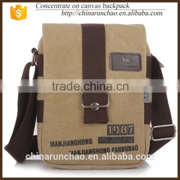 long strap unisex messenger bag khaki cotton strap canvas shoulder bag cross body with laptop compartment