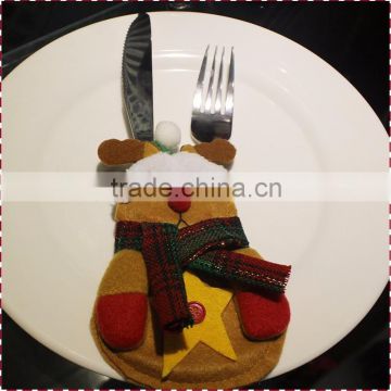 Santa Claus Cutlery Holder Utensil Bags Fork Spoon Knife Pockets Christmas Decor New Gift