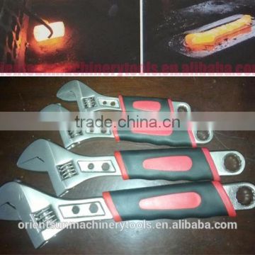 100% drop forged adjustable wrench 10 with pvc handle