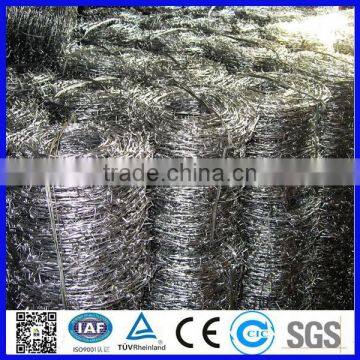 Electric galvanized Double Twist Barbed wire fencing real factory (ISO)