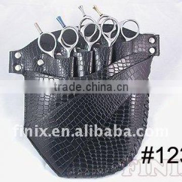 Superior 4 pairs of scissors Black Hair Scissor Bag