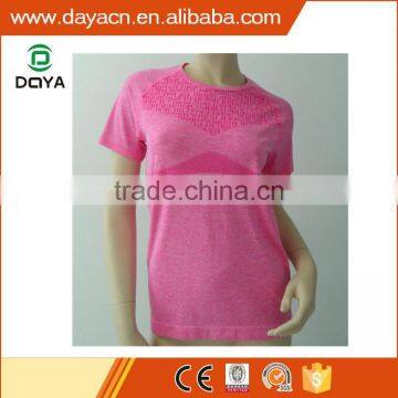 women's fashion dri-fit T-shirt seamless jacquard T-shirt