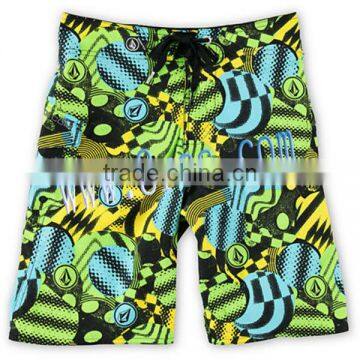 custom high waist colorful swim shorts,polyester boardshorts men