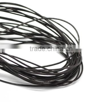 Wholesale Coffee Color Round Real Leather Jewelry Cord 1mm