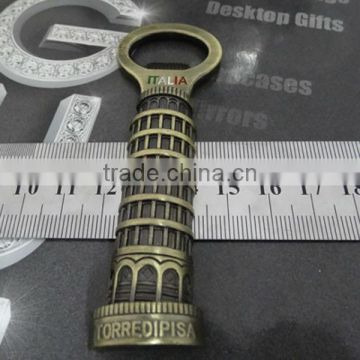 souvenir metal bottle opener keychain for Leaning Tower of Pisa