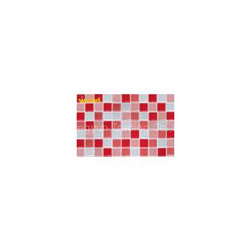 Backsplash Mirror SquareCrystal Glass Mosaic Tiles / Patterns For Natatorium