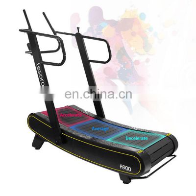 no noise commercial curved treadmill air runner Manual treadmill Non-Motorized treadmill for gym