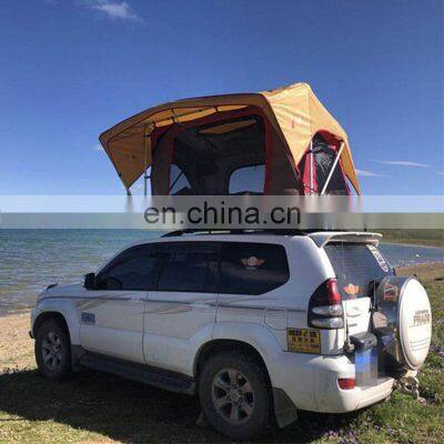 Camping Waterproof Car Tent Outdoor Roof Top Tent Hard Shell Aluminum with Roof Rack